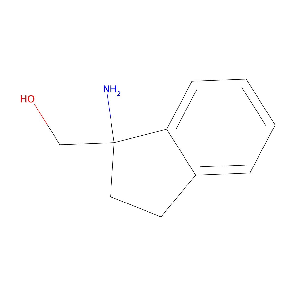 (1-amino-2,3-dihydro-1H-inden-1-yl)methanol molecular structure, CAS 213924-62-0