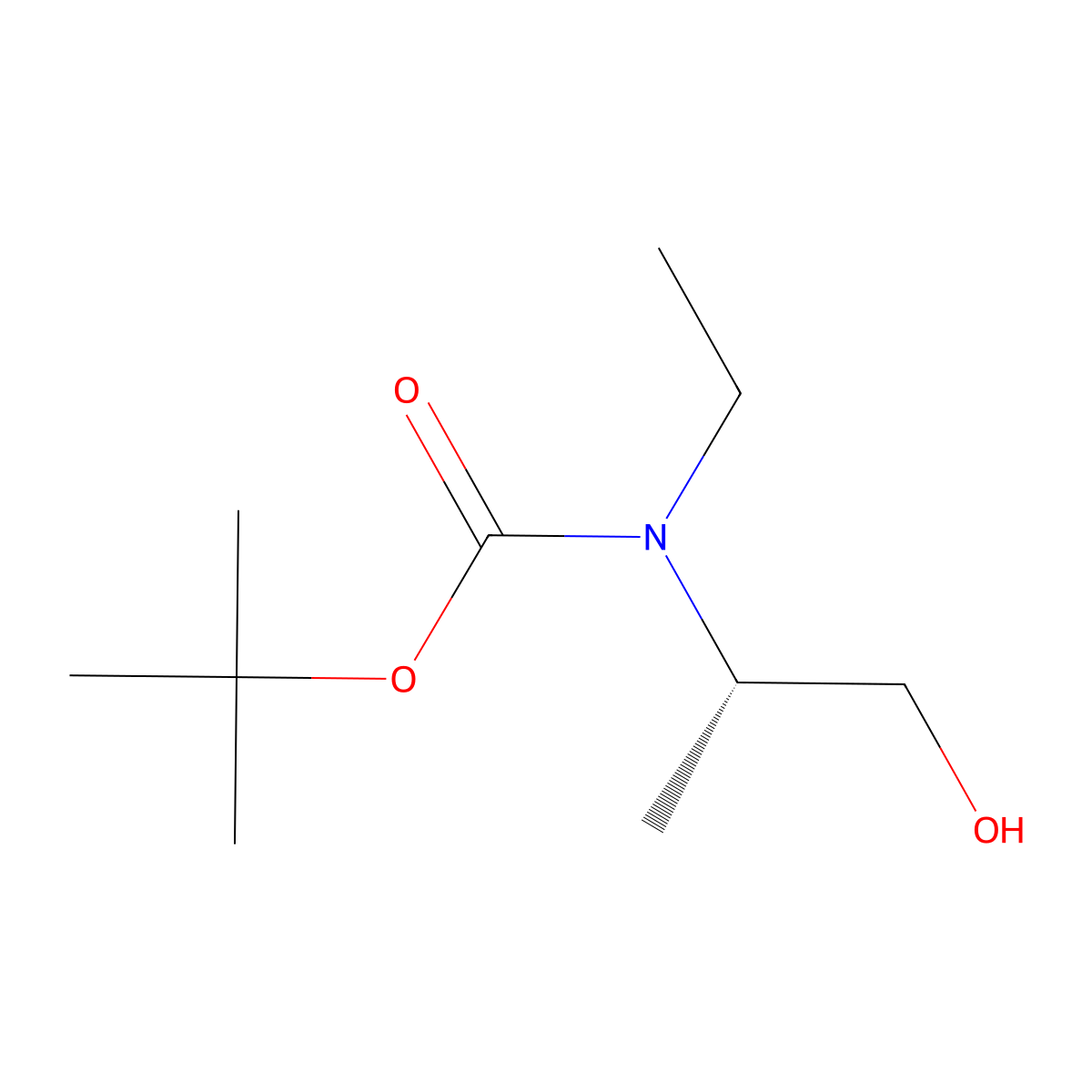 tert-butyl N-ethyl-N-[(2S)-1-hydroxypropan-2-yl]carbamate molecular structure, CAS 2139275-03-7