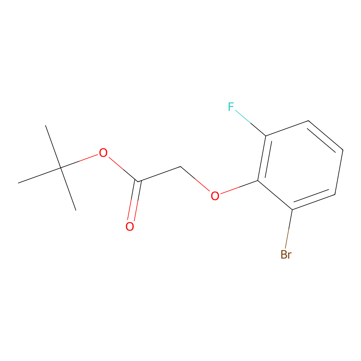 tert-Butyl 2-(2-bromo-6-fluorophenoxy)acetate molecular structure, CAS 2139285-79-1