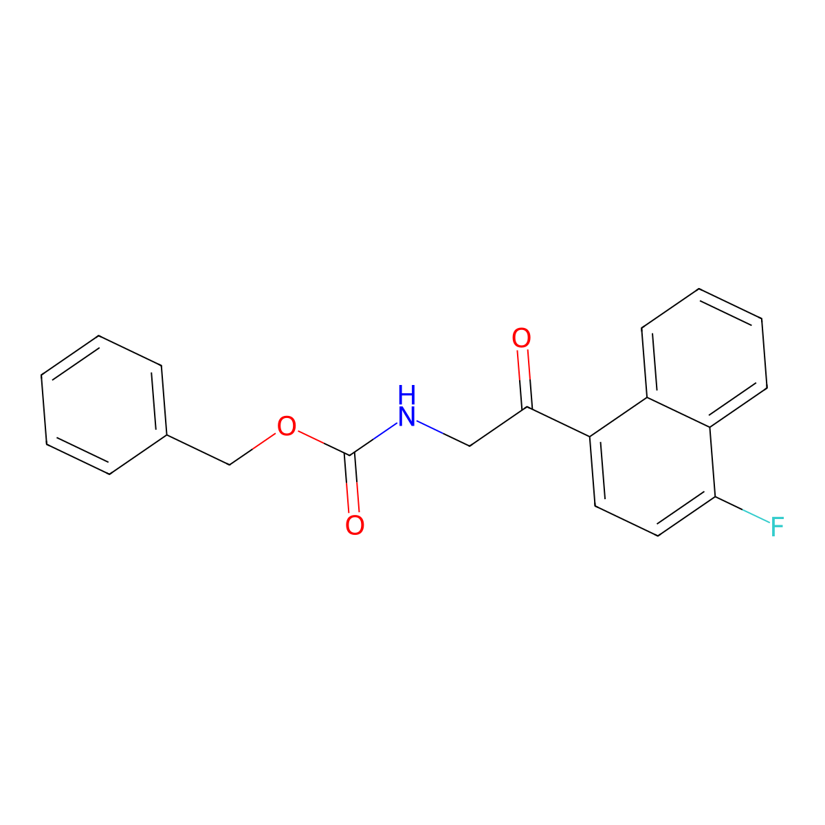 benzyl N-[2-(4-fluoronaphthalen-1-yl)-2-oxoethyl]carbamate molecular structure, CAS 2139294-67-8