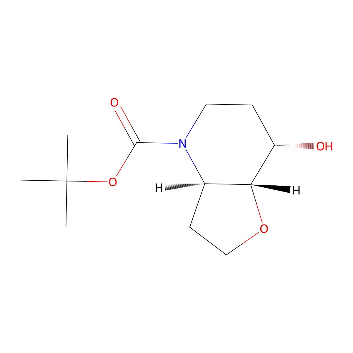 tert-butyl (3aR,7S,7aR)-7-hydroxy-3,3a,5,6,7,7a-hexahydro-2H-furo[3,2-b]pyridine-4-carboxylate molecular structure, CAS 2139330-15-5