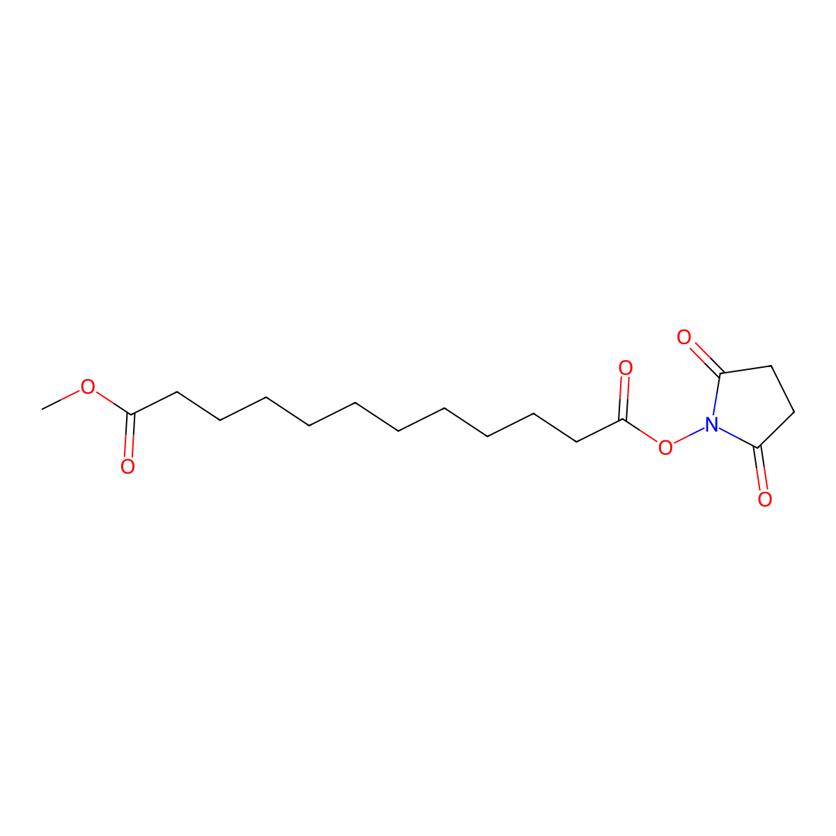 1-(2,5-Dioxopyrrolidin-1-yl) 12-methyl dodecanedioate molecular structure, CAS 2139383-47-2