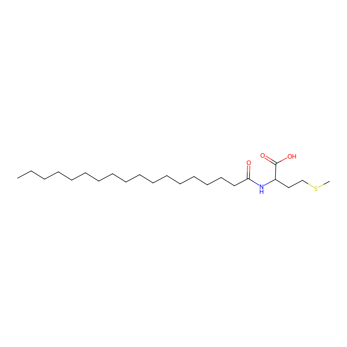 N-(1-Oxooctadecyl)methionine molecular structure, CAS 21394-42-3
