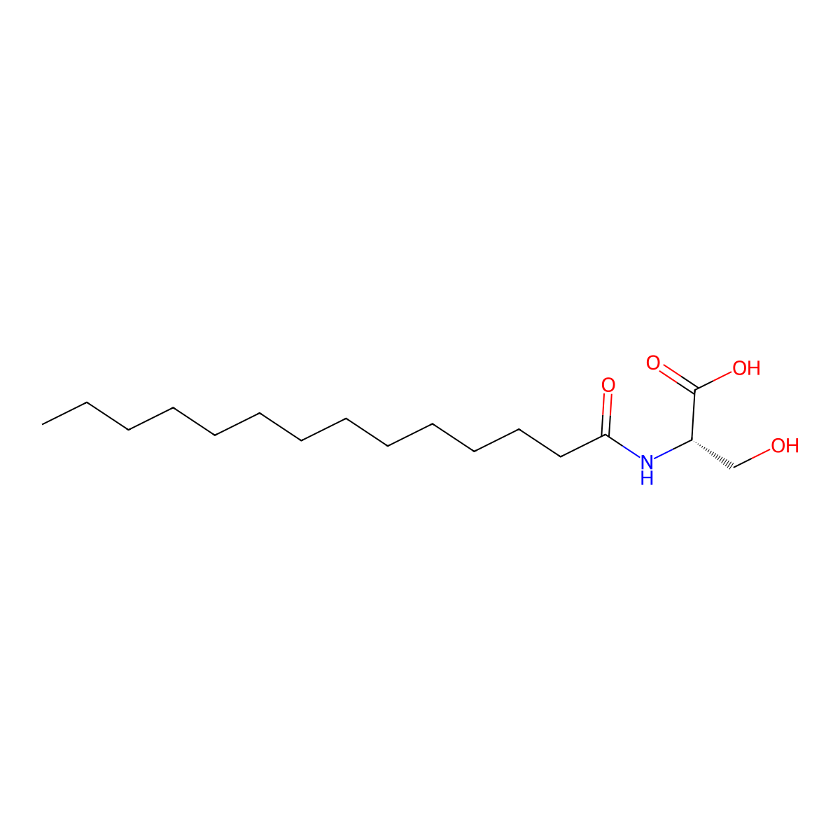 N-Tetradecanoyl-serine molecular structure, CAS 21394-57-0