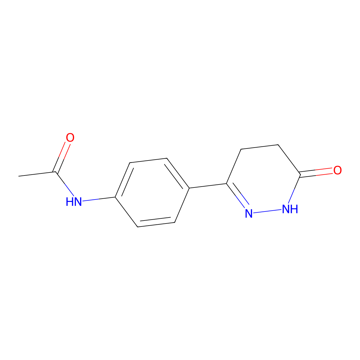 N-[4-(6-oxo-1,4,5,6-tetrahydro-3-pyridazinyl)phenyl]acetamide molecular structure, CAS 21394-91-2