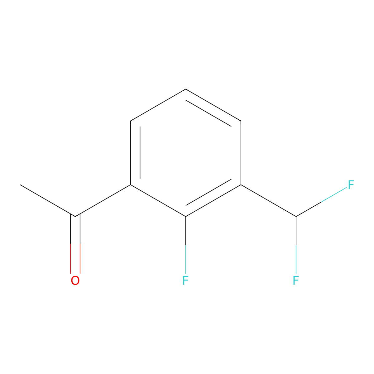 1-(3-(Difluoromethyl)-2-fluorophenyl)ethanone molecular structure, CAS 2139441-40-8