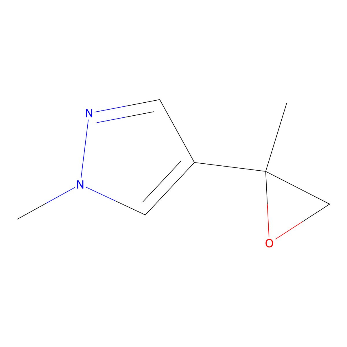 1-methyl-4-(2-methyloxiran-2-yl)-1H-pyrazole molecular structure, CAS 2139449-13-9
