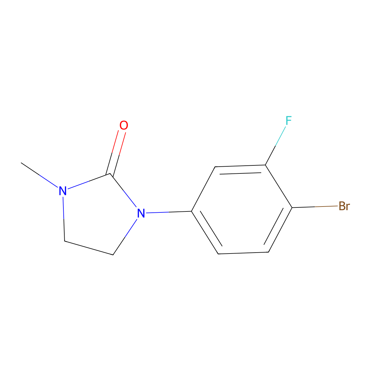1-(4-Bromo-3-fluorophenyl)-3-methylimidazolidin-2-one molecular structure, CAS 2139468-96-3