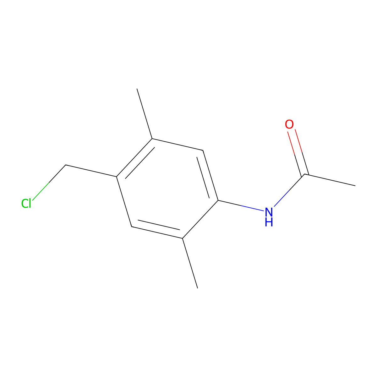 N-[4-(chloromethyl)-2,5-dimethylphenyl]acetamide molecular structure, CAS 21395-13-1