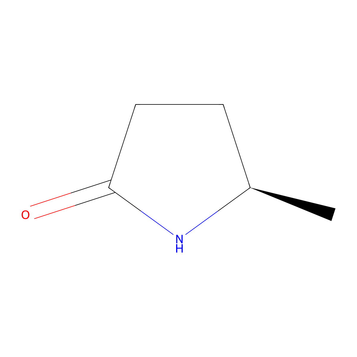 (5R)-5-Methyl-2-pyrrolidinone molecular structure, CAS 21395-93-7