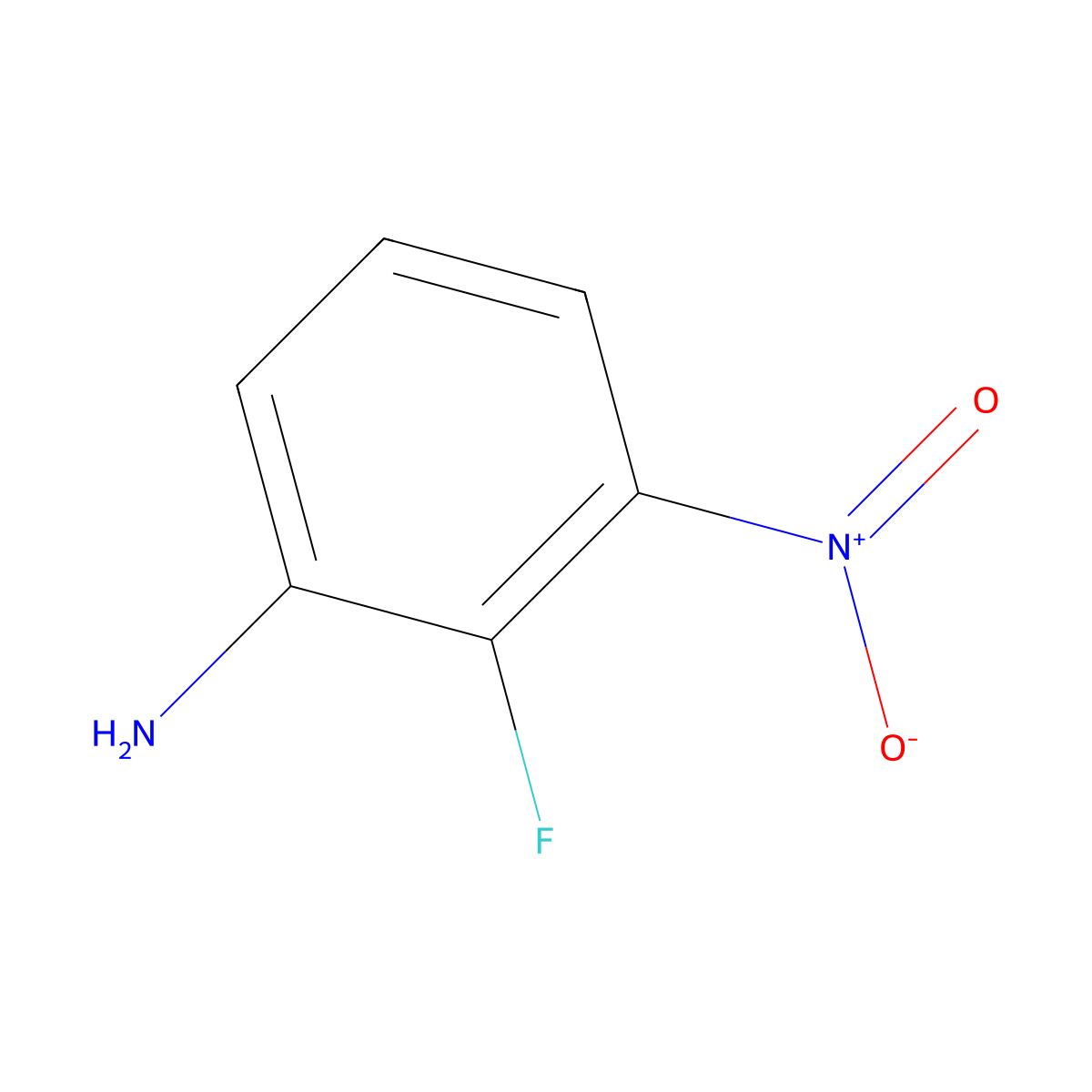 2-Fluoro-3-nitroaniline molecular structure, CAS 21397-11-5