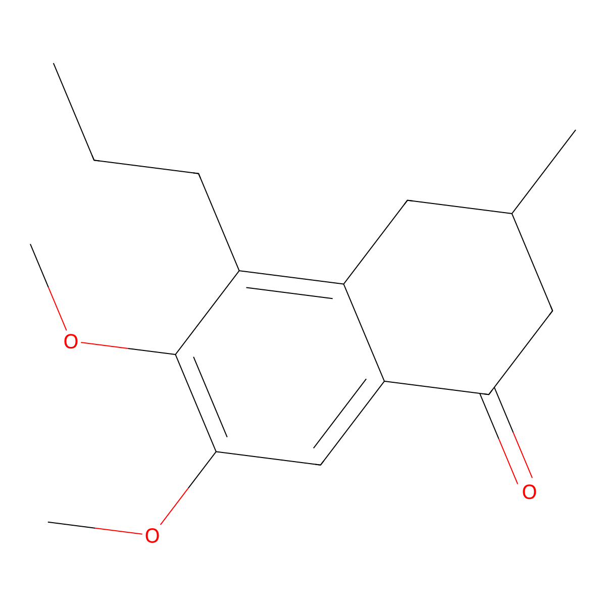 6,7-Dimethoxy-3-methyl-5-propyl-3,4-dihydronaphthalen-1(2H)-one molecular structure, CAS 213971-37-0