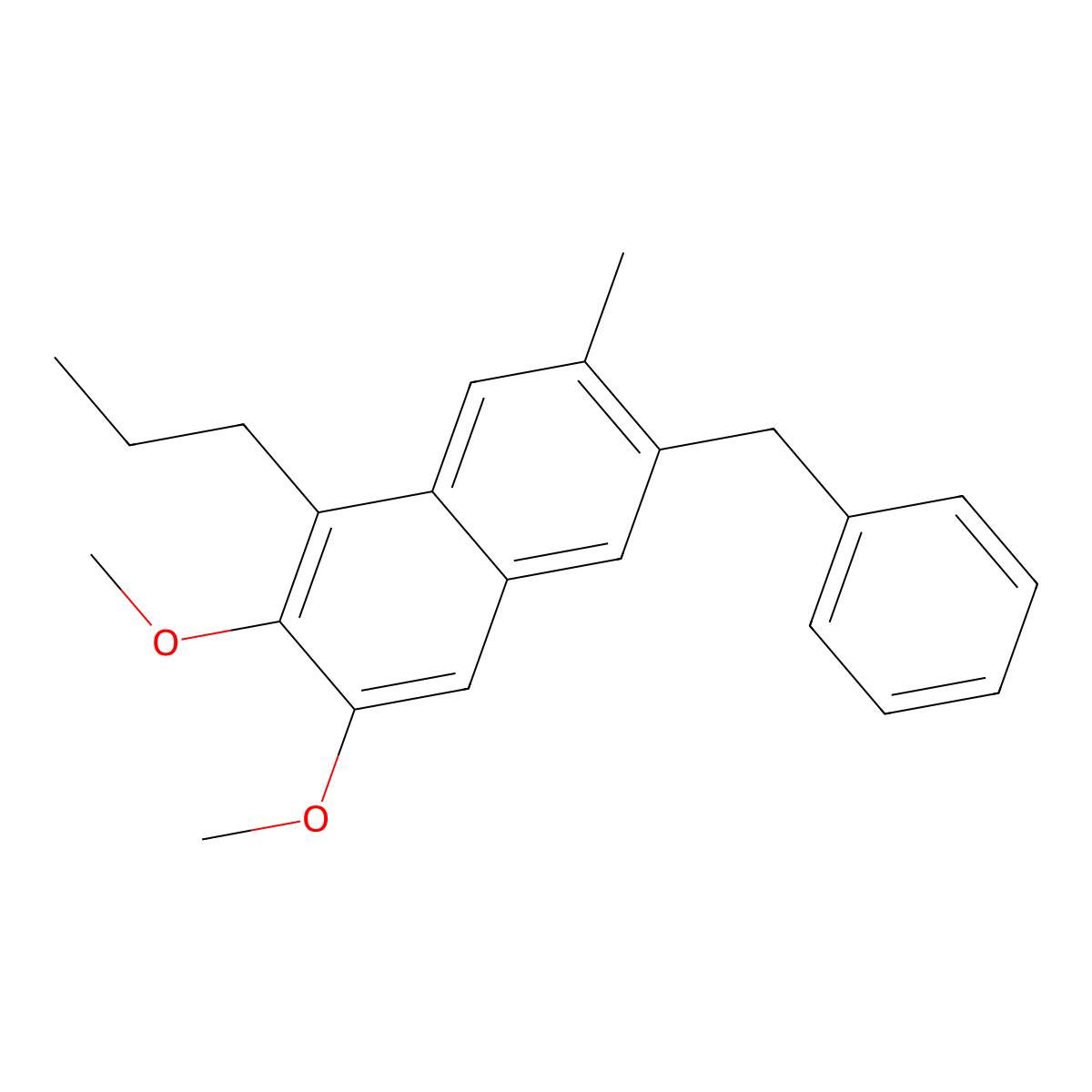 6-Benzyl-2,3-dimethoxy-7-methyl-1-propylnaphthalene molecular structure, CAS 213971-42-7