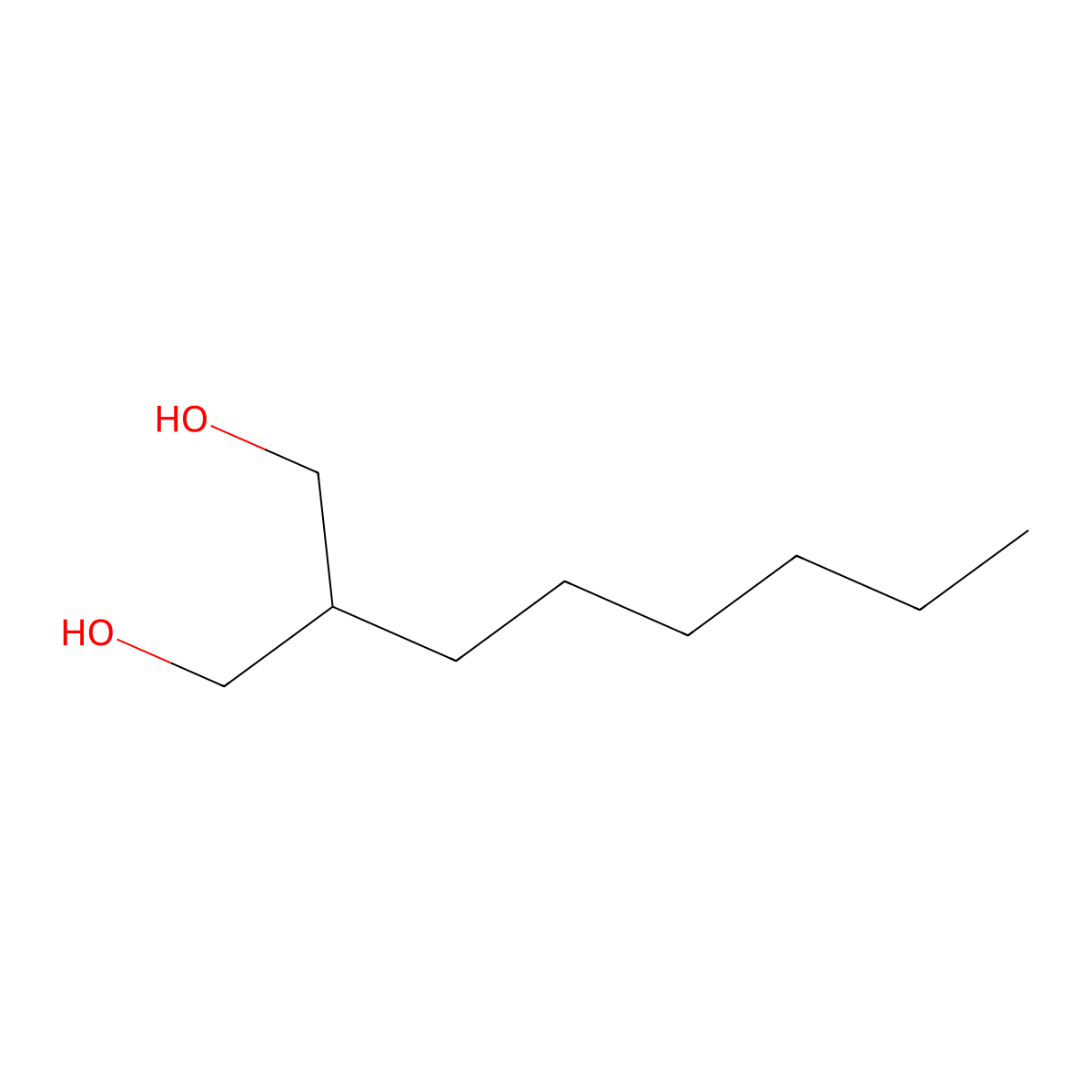 2-Hexylpropane-1,3-diol molecular structure, CAS 21398-43-6