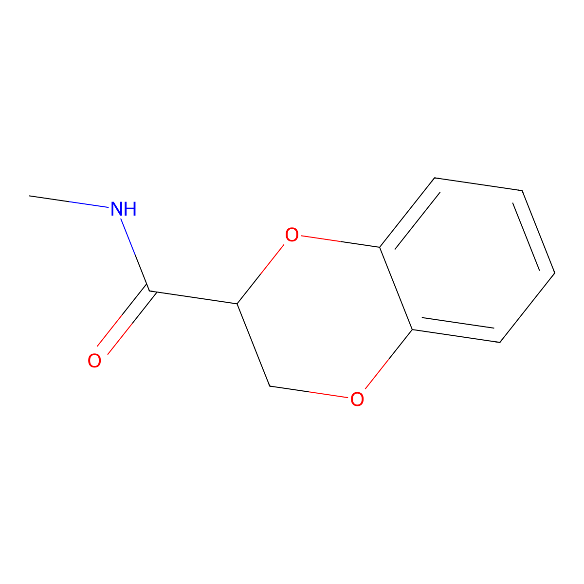 N-methyl-2,3-dihydro-1,4-benzodioxine-2-carboxamide molecular structure, CAS 21398-80-1