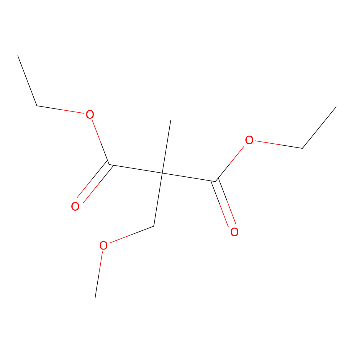 1,3-Diethyl 2-(methoxymethyl)-2-methylpropanedioate molecular structure, CAS 21398-92-5