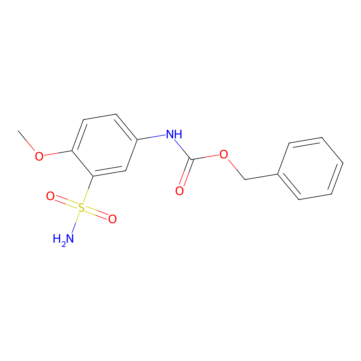 benzyl N-(4-methoxy-3-sulfamoylphenyl)carbamate molecular structure, CAS 2139809-95-1