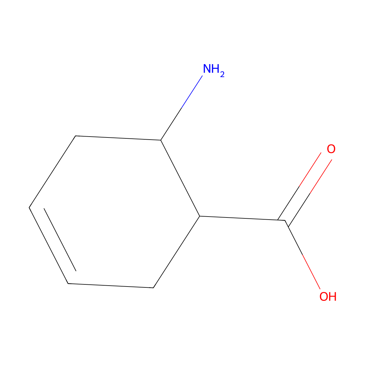 6-Aminocyclohex-3-ene-1-carboxylic acid molecular structure, CAS 213986-70-0
