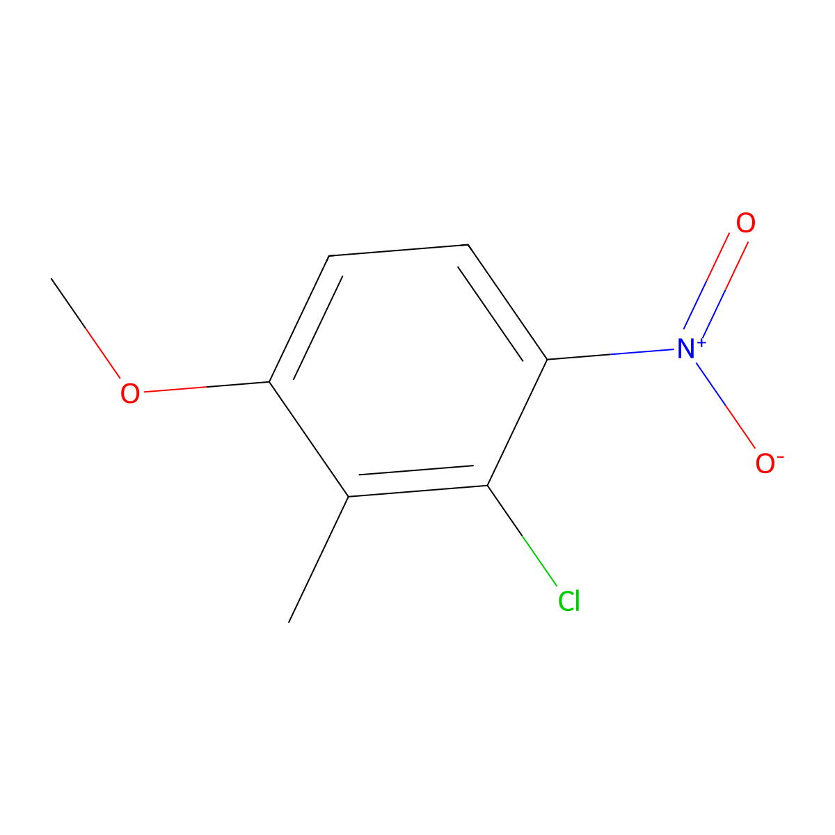 2-Chloro-4-methoxy-3-methyl-1-nitrobenzene molecular structure, CAS 213987-75-8