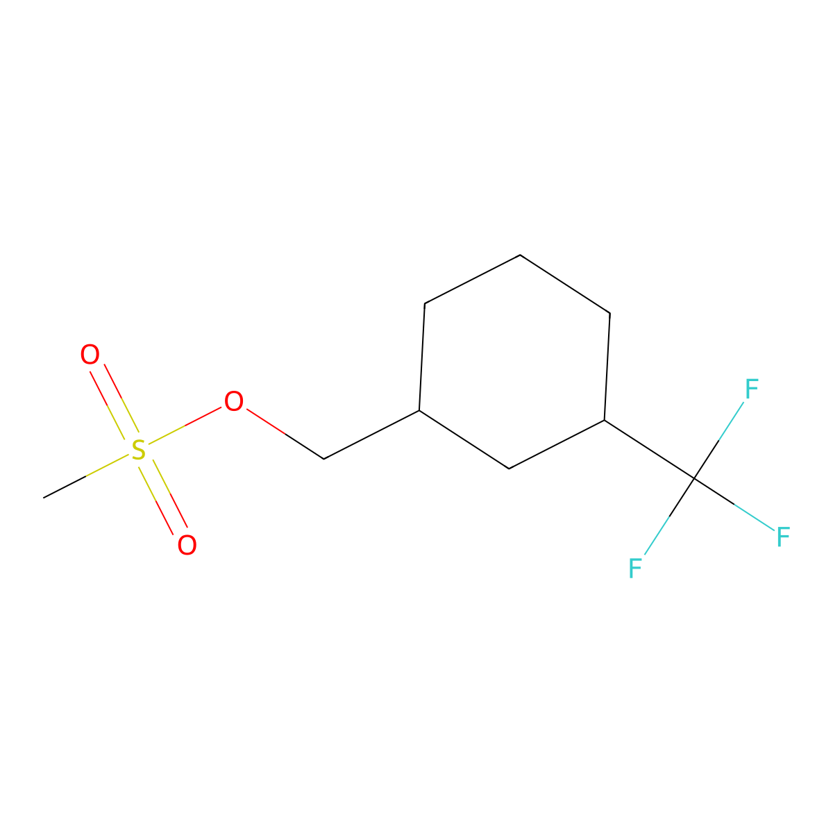 [3-(Trifluoromethyl)cyclohexyl]methyl methanesulfonate molecular structure, CAS 2139883-29-5