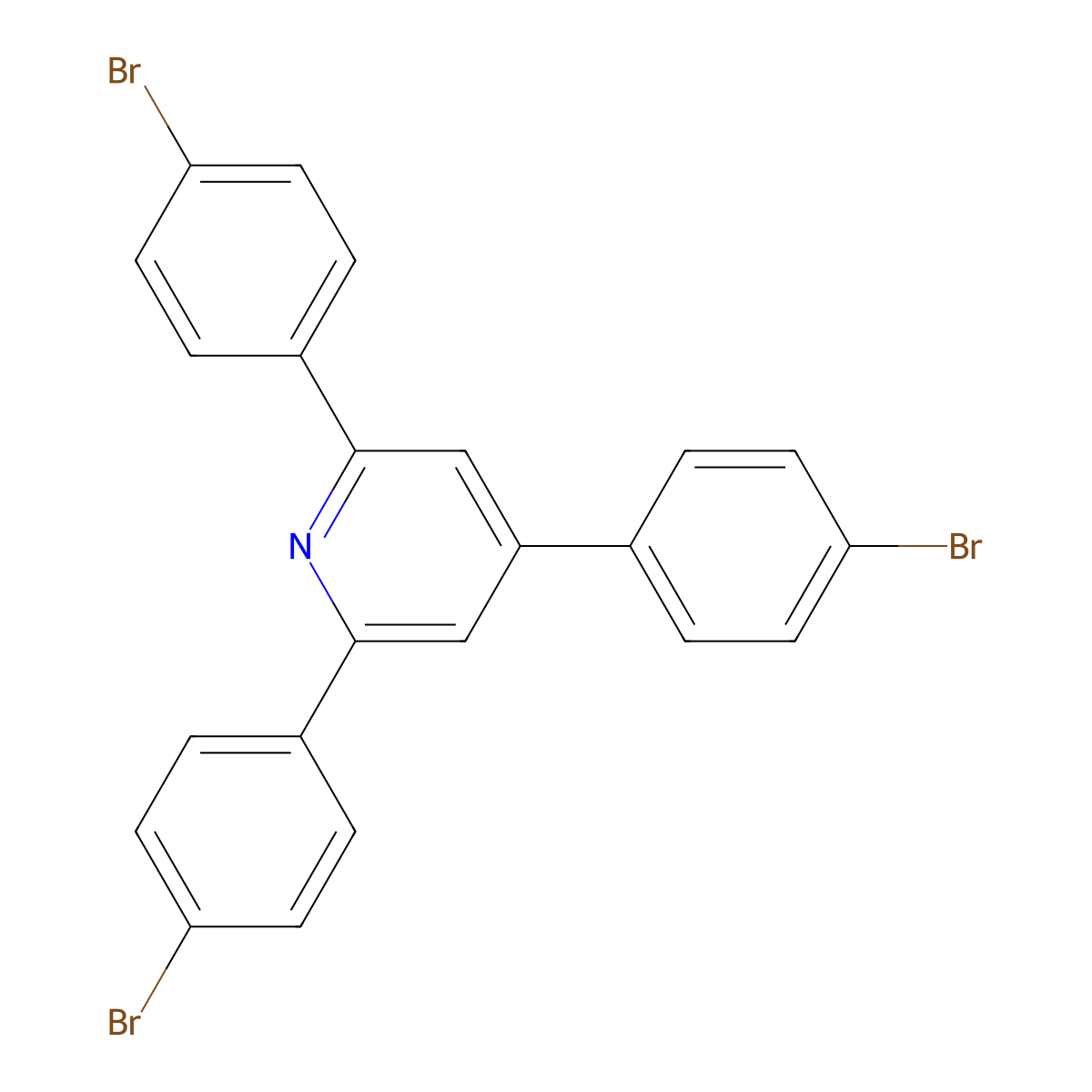 2,4,6-Tris(4-bromophenyl)pyridine molecular structure, CAS 21399-28-0