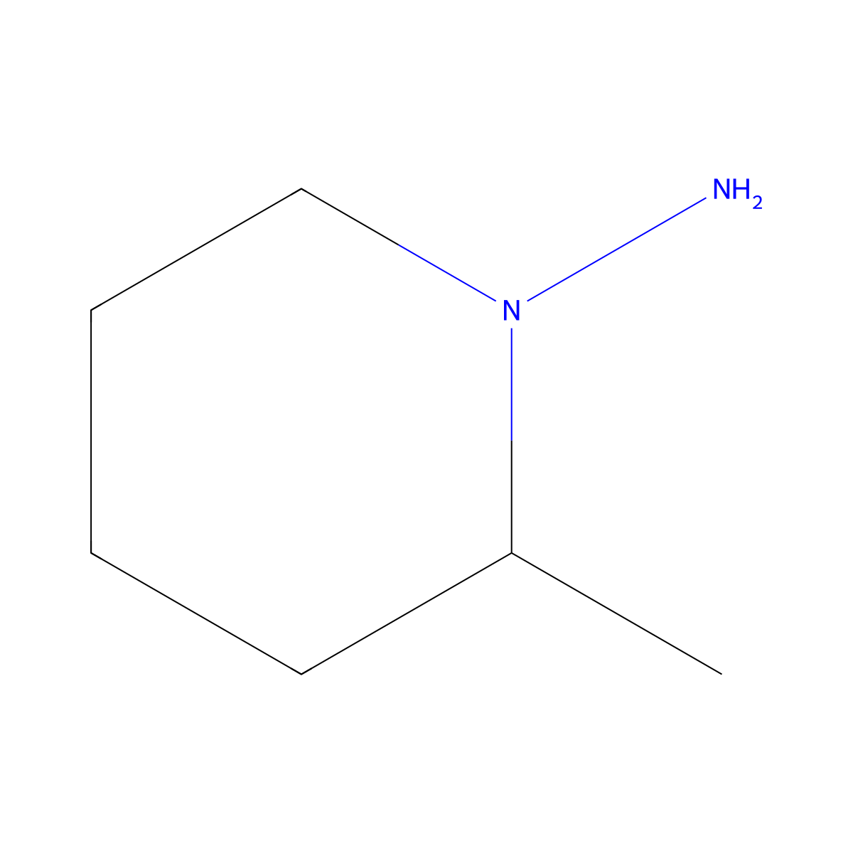 2-Methylpiperidin-1-amine molecular structure, CAS 21399-44-0