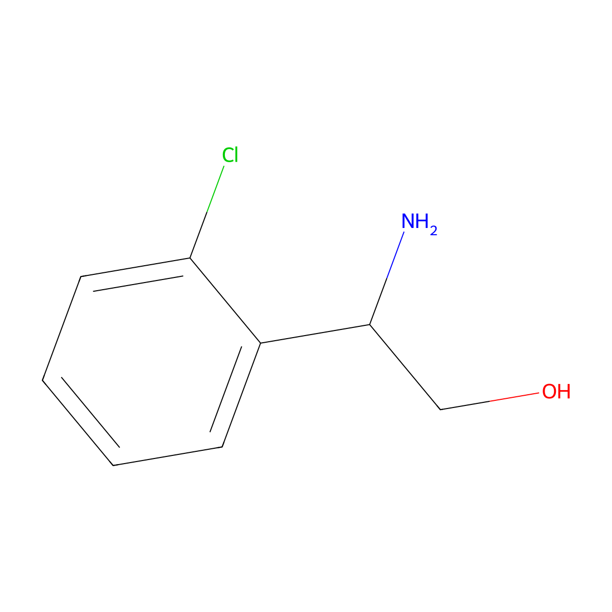 (S)-2-Amino-2-(2-chlorophenyl)ethanol molecular structure, CAS 213990-63-7