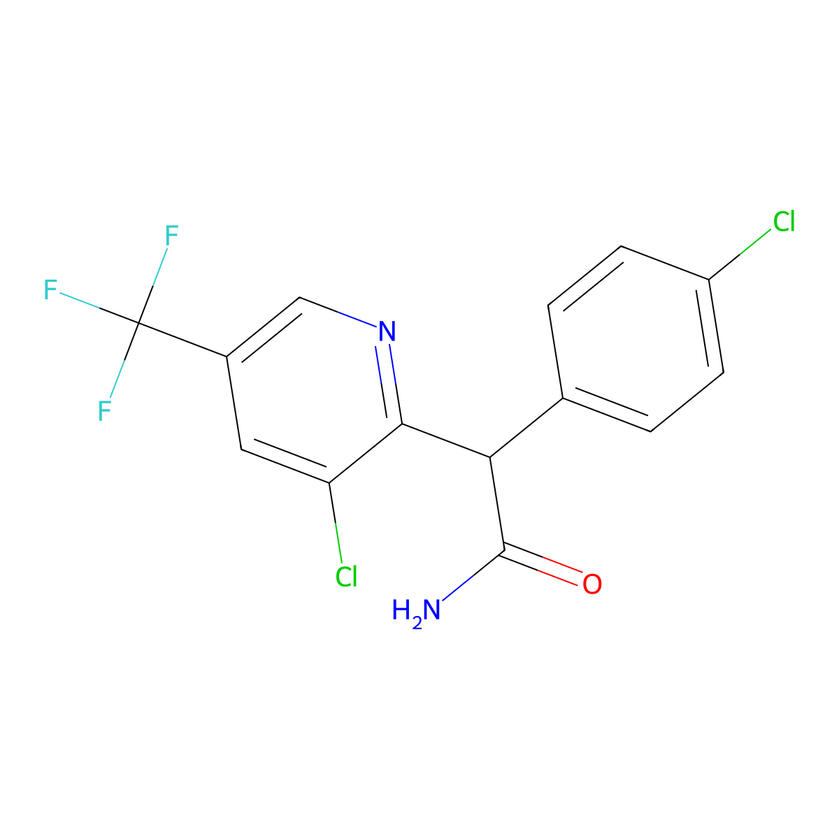 2-(4-Chlorophenyl)-2-[3-chloro-5-(trifluoromethyl)-2-pyridinyl]acetamide molecular structure, CAS 213993-82-9