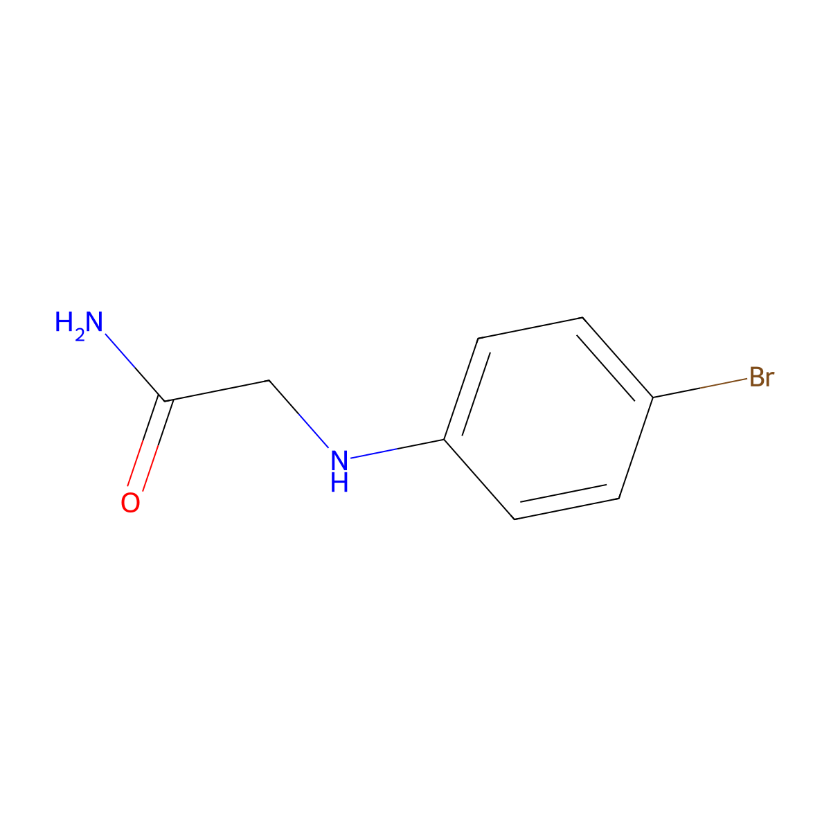 2-[(4-Bromophenyl)amino]acetamide molecular structure, CAS 213995-52-9