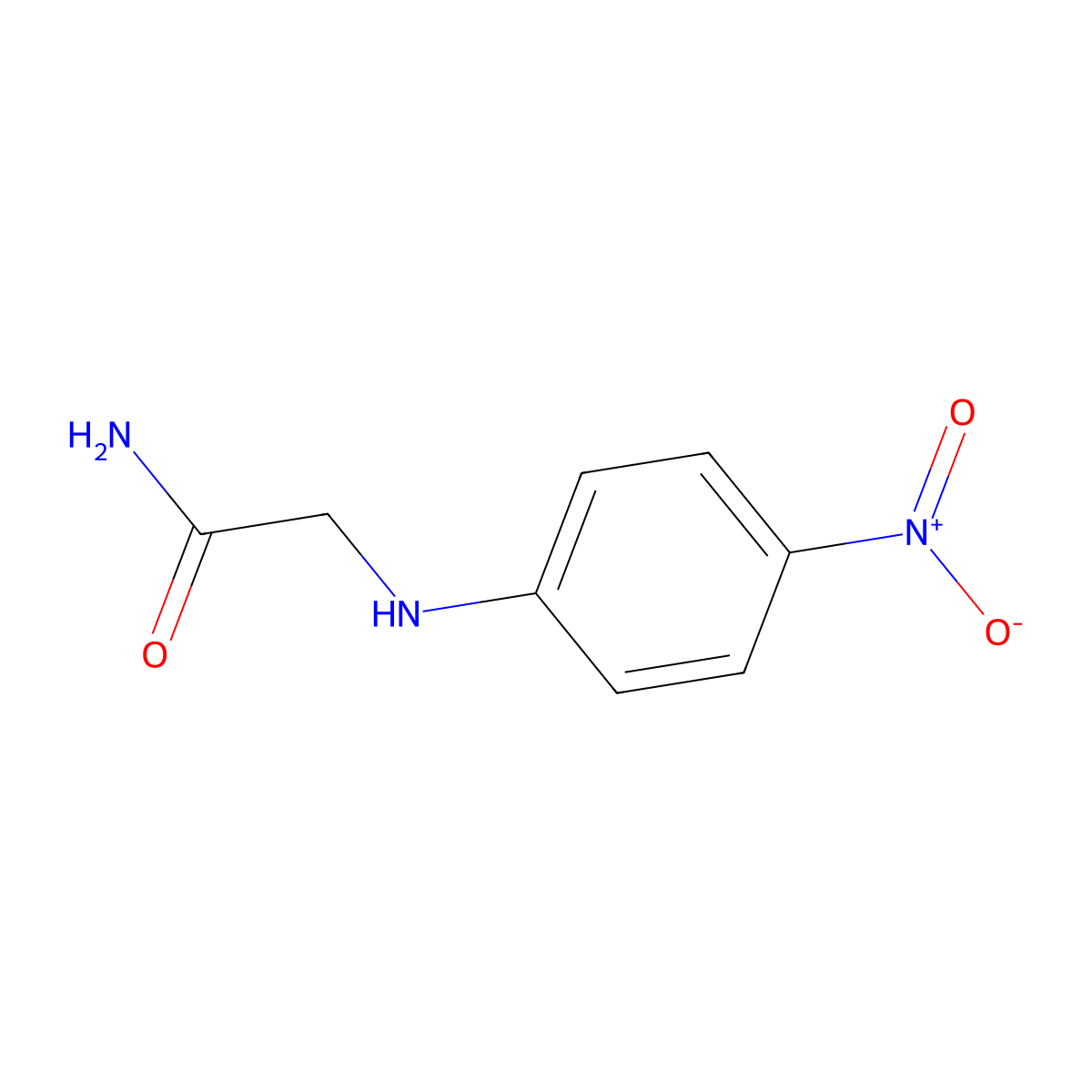 Acetamide, 2-[(4-nitrophenyl)amino]- molecular structure, CAS 213995-55-2