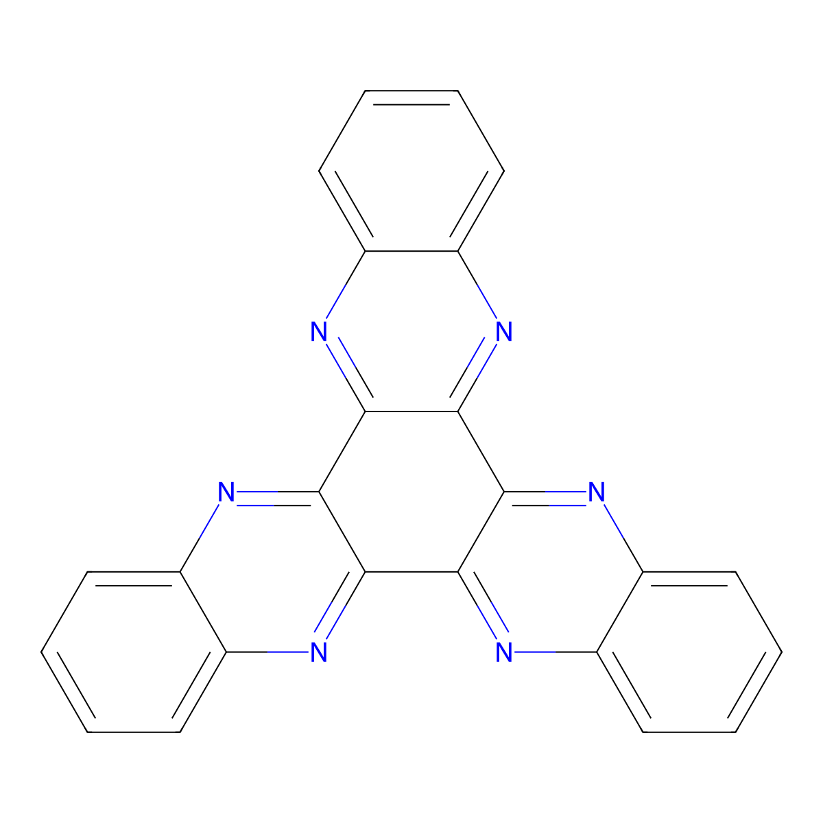 Diquinoxalino[2,3-a:2',3'-c]phenazine molecular structure, CAS 214-83-5