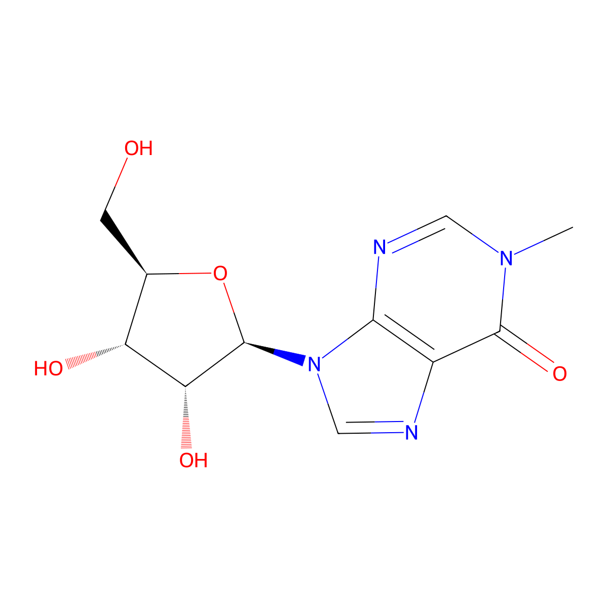 1-Methylinosine molecular structure, CAS 2140-73-0