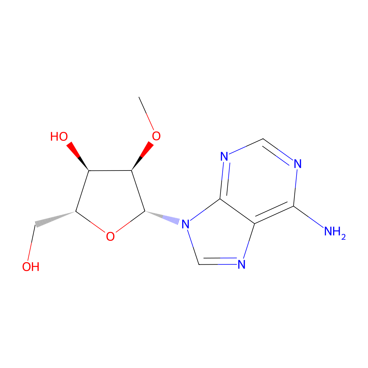 2'-O-Methyladenosine molecular structure, CAS 2140-79-6