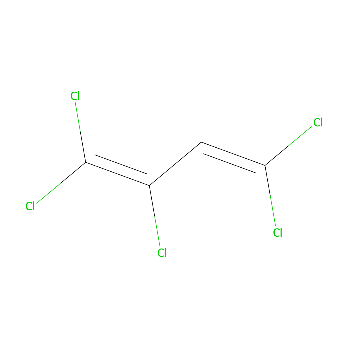 1,1,2,4,4-Pentachlorobuta-1,3-diene molecular structure, CAS 21400-41-9