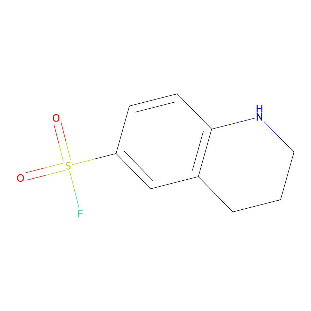 1,2,3,4-Tetrahydroquinoline-6-sulfonyl fluoride molecular structure, CAS 2140024-78-6