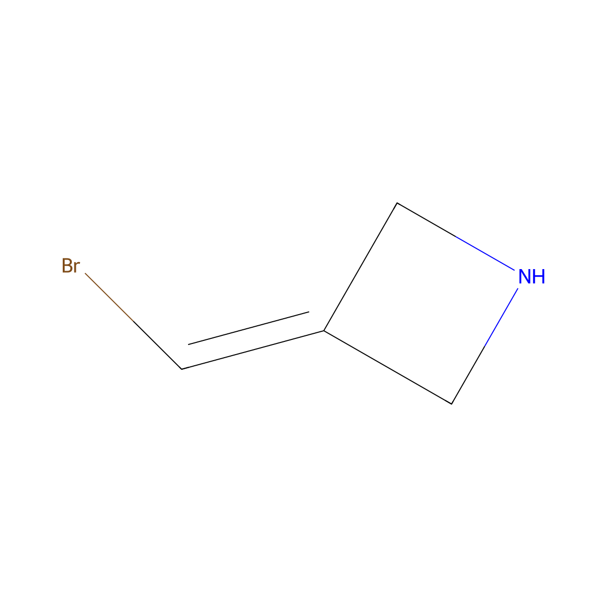 3-(Bromomethylidene)azetidine molecular structure, CAS 2140030-42-6