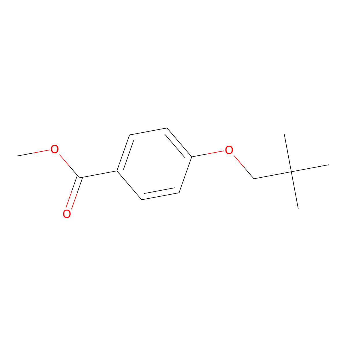 Methyl 4-(2,2-dimethylpropoxy)benzoate molecular structure, CAS 2140119-91-9