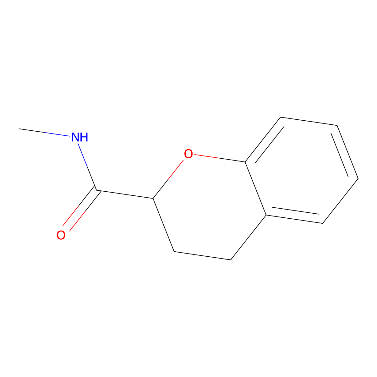 N-methyl-3,4-dihydro-2H-1-benzopyran-2-carboxamide molecular structure, CAS 2140142-74-9