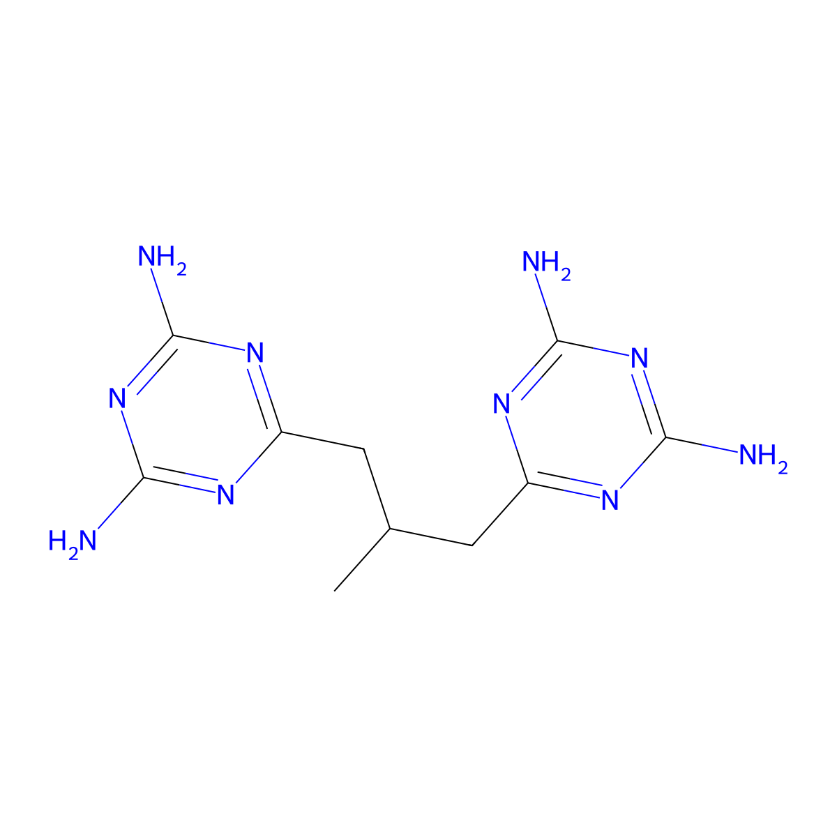 1,3,5-Triazine-2,4-diamine, 6,6'-(2-methyl-1,3-propanediyl)bis- molecular structure, CAS 21402-12-0