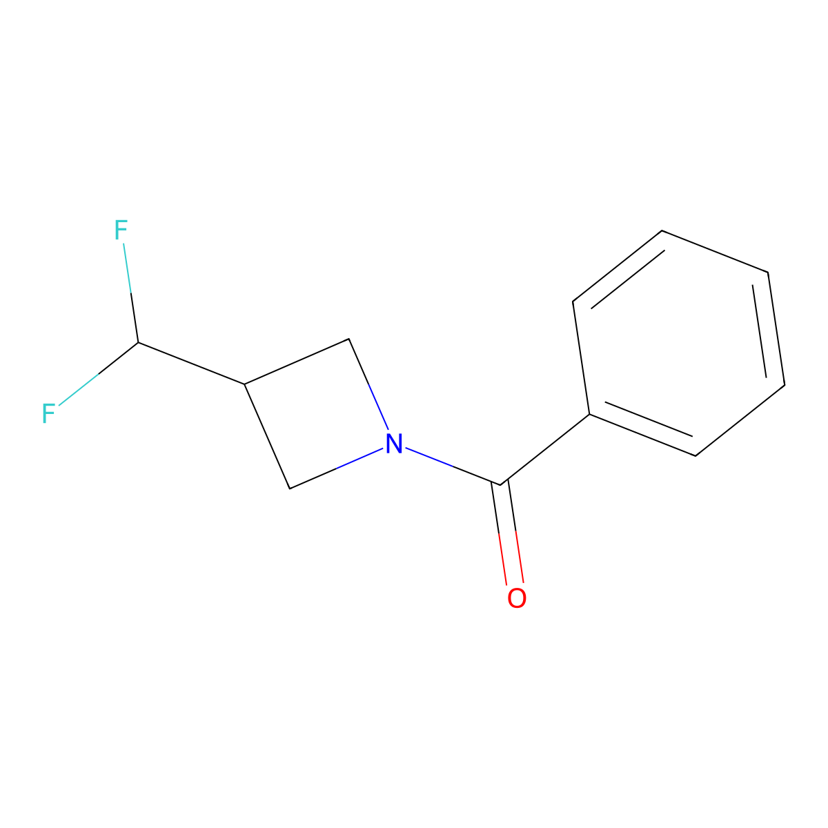 (3-(Difluoromethyl)azetidin-1-yl)(phenyl)methanone molecular structure, CAS 2140214-13-5