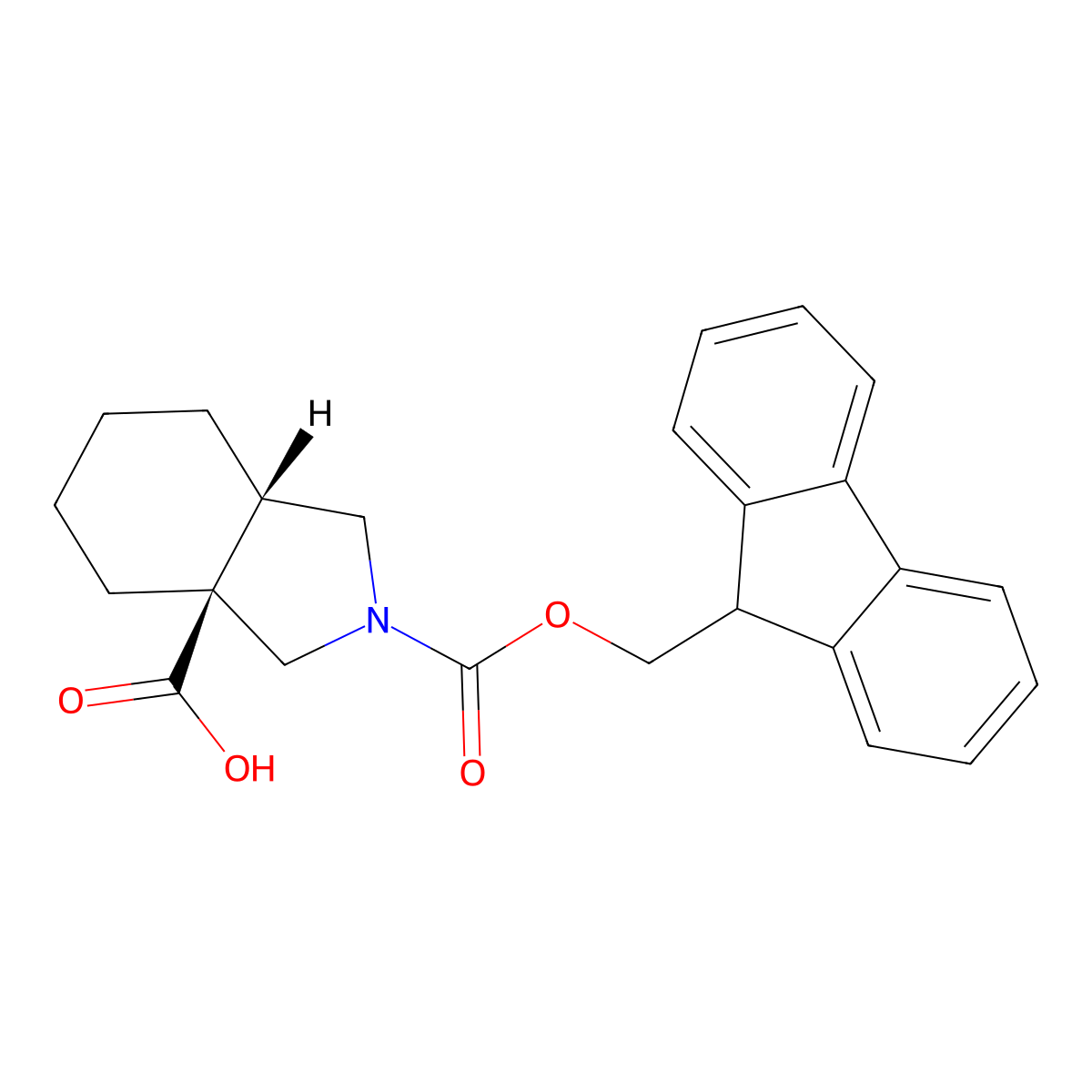 (3As,7aS)-2-(9H-fluoren-9-ylmethoxycarbonyl)-3,4,5,6,7,7a-hexahydro-1H-isoindole-3a-carboxylic acid molecular structure, CAS 2140264-15-7