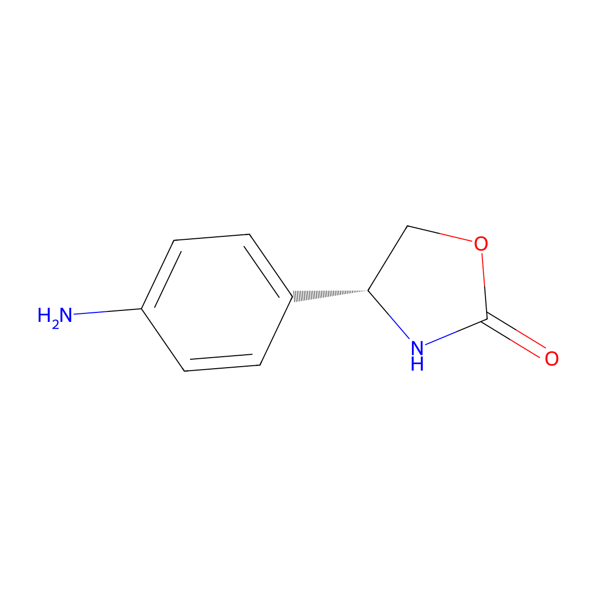 (4R)-4-(4-aminophenyl)-1,3-oxazolidin-2-one molecular structure, CAS 2140265-06-9