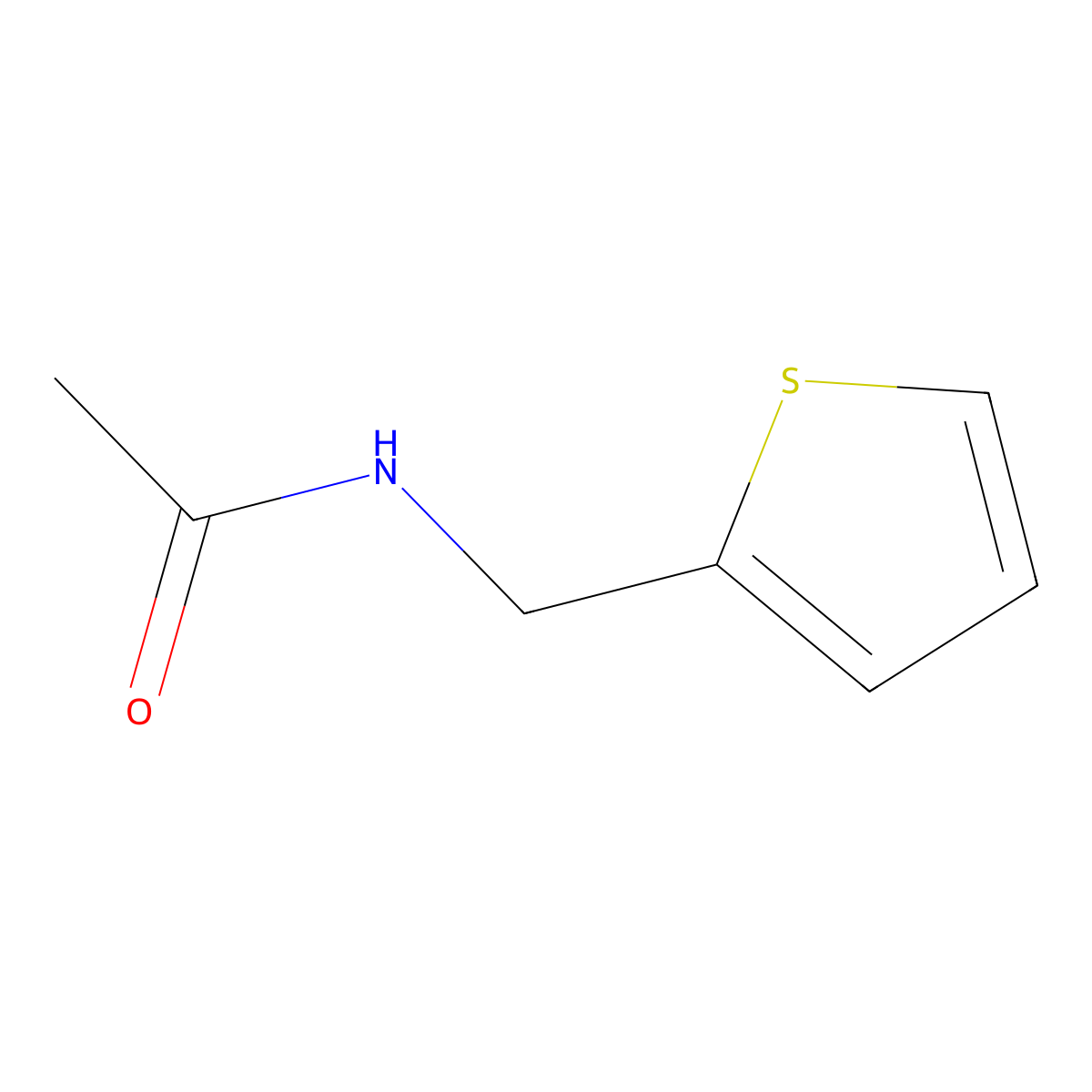 N-[(thiophen-2-yl)methyl]acetamide molecular structure, CAS 21403-24-7