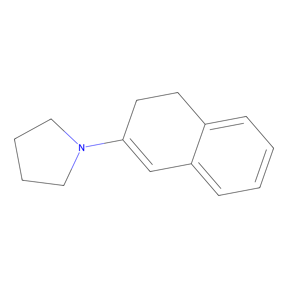 1-(3,4-Dihydro-2-naphthyl)pyrrolidine molecular structure, CAS 21403-95-2