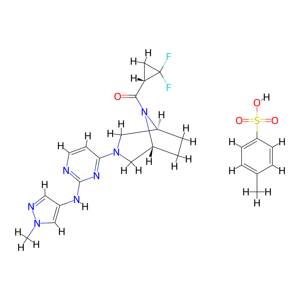 Brepocitinib Tosylate molecular structure, CAS 2140301-96-6