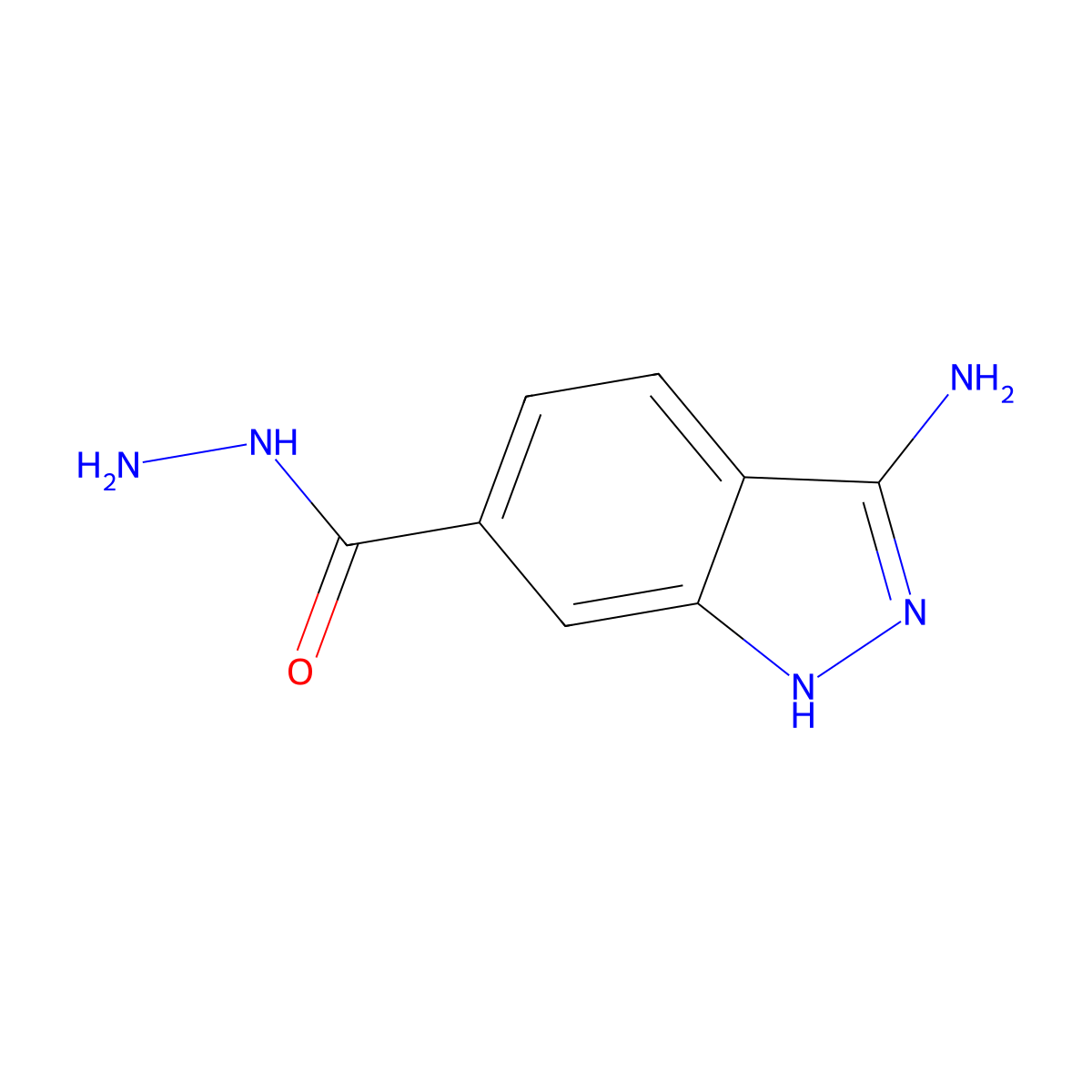 3-Amino-1H-indazole-6-carbohydrazide molecular structure, CAS 2140305-21-9