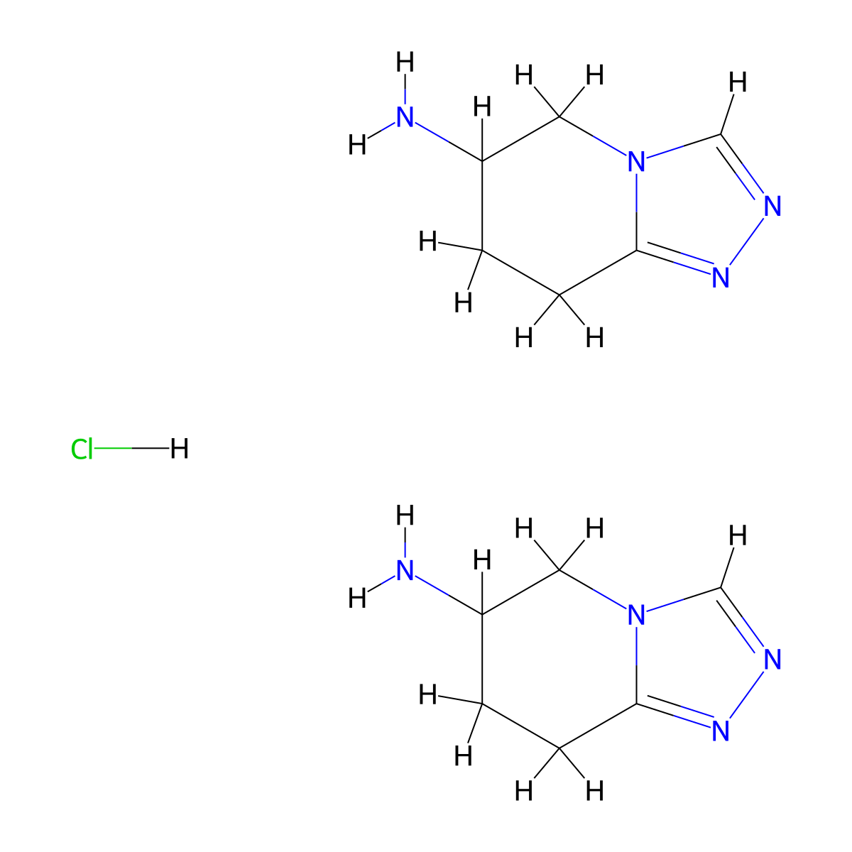 5,6,7,8-Tetrahydro-[1,2,4]triazolo[4,3-a]pyridin-6-amine hemihydrochloride molecular structure, CAS 2140305-34-4