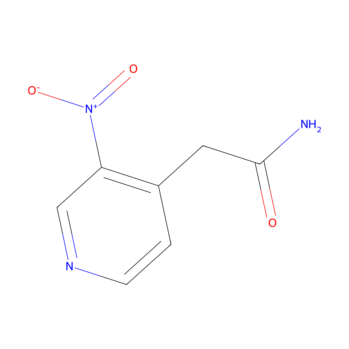 2-(3-Nitropyridin-4-yl)acetamide molecular structure, CAS 2140305-39-9