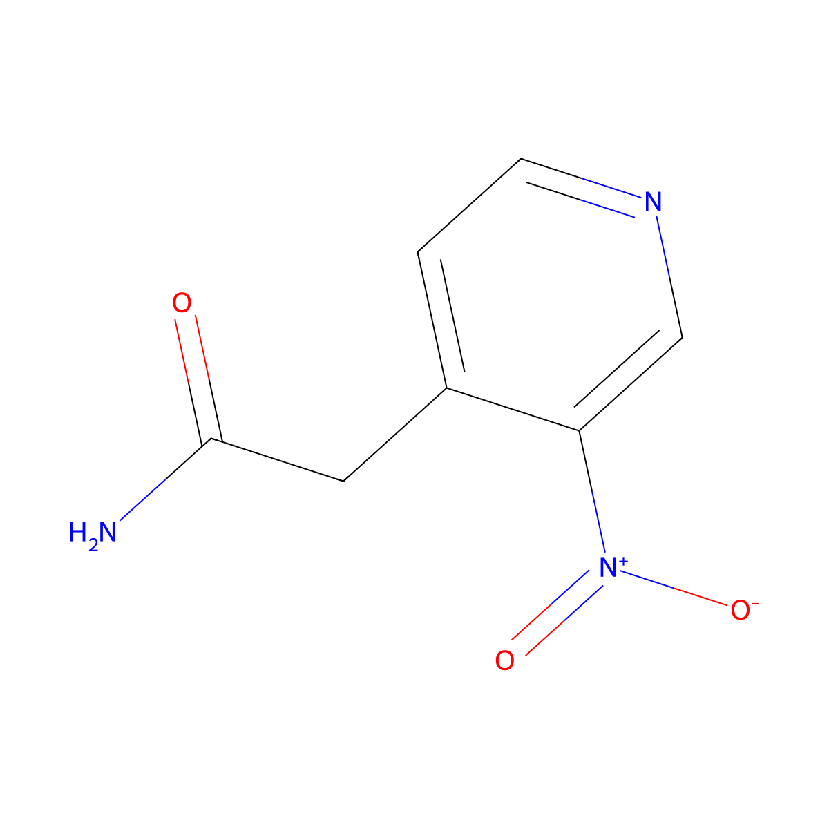 2-(3-Nitropyridin-4-yl)acetamide molecular structure, CAS 2140305-39-9