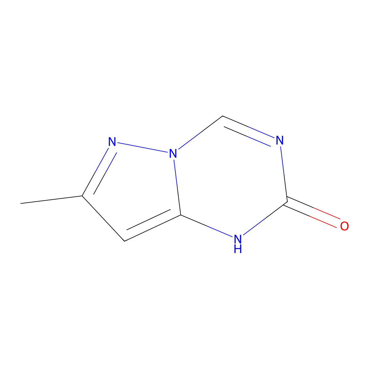 7-methyl-1H-pyrazolo[1,5-a][1,3,5]triazin-2-one molecular structure, CAS 2140305-45-7